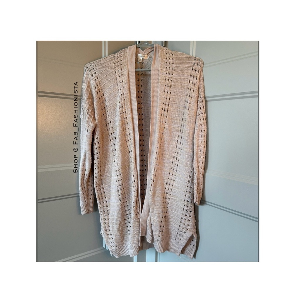 🛍️ Say What? Cream Open-Knit Cardigan